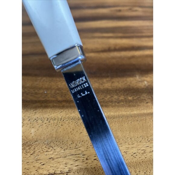 Vintage ANDROCK White Hearts Handle Serving Utensils Set - Picture 10 of 16